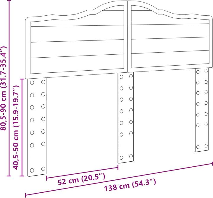 Actual product image vidaXL Modernes Kopfteil (138 x 3 x 90 cm)