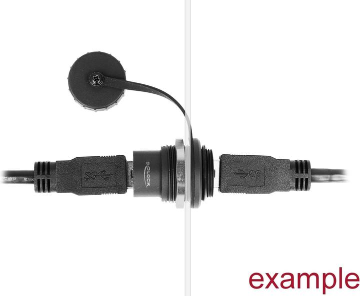 Produktbild Delock USB 3.2 Gen 1 Typ-A Einbaubuchse mit Staubschutzkappe