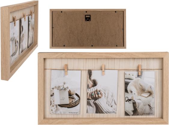 Ootb Naturfarbener Holzrahmen, Wäscheleine