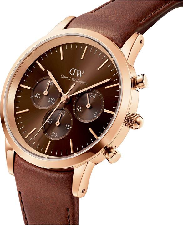 Immagine prodotto Daniel Wellington Cronografo Iconic St Mawes Oro Rosa Ambra Sunray (Cronografo, 42 mm)