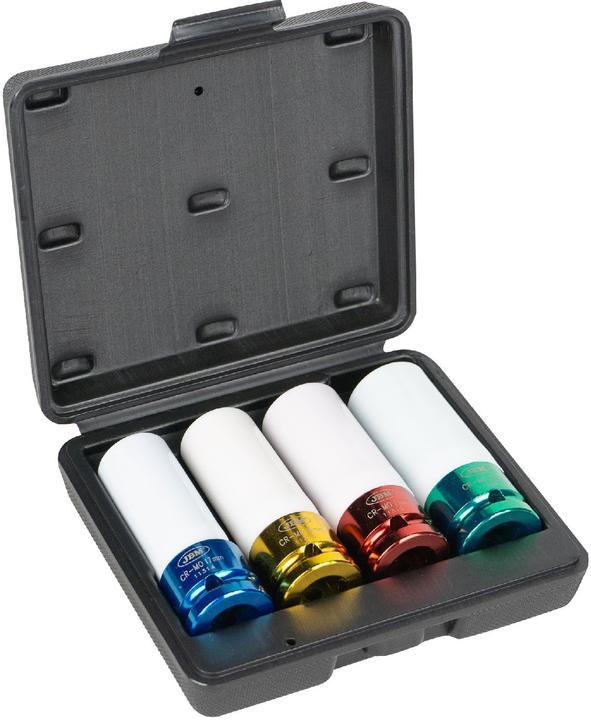 Actual product image 4-teiliger Schlagschrauber-Stecknuss-Set 1/2" (17 mm, 19 mm, 21 mm, 22 mm)