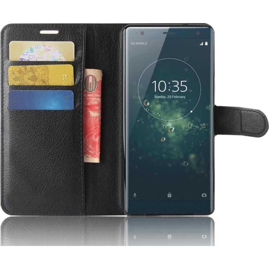 Thumbnail - Screenguard Sony Xperia XZ2 Leather Guard Lederhülle (Sony Xperia XZ2), Smartphone Hülle, Schwarz
