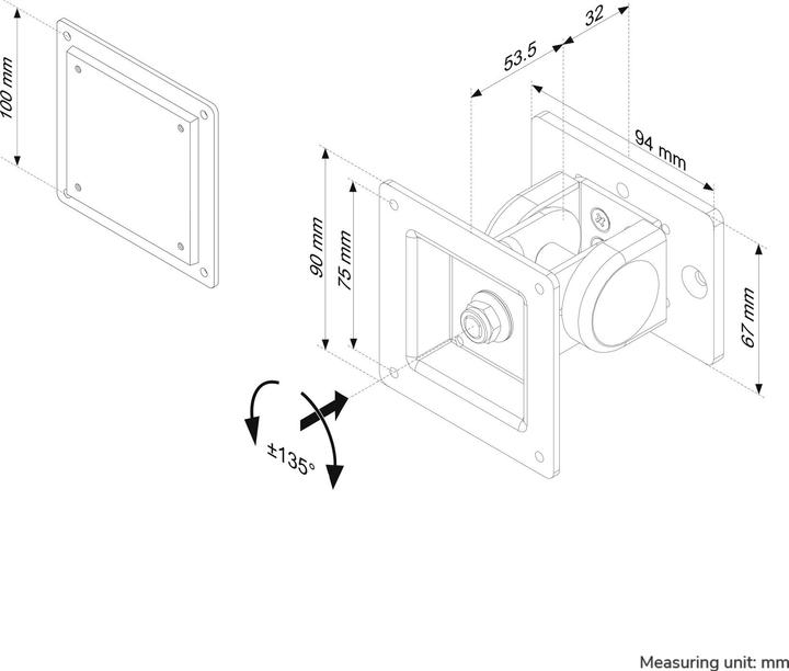 Produktbild Neomounts Fpma-Dtbw100 (Wand, 30")