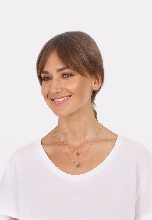 Produktbild Elli 2-lagige Basic-Lette mit Kreis-Anhäger (Sterling Silber, 45 cm)