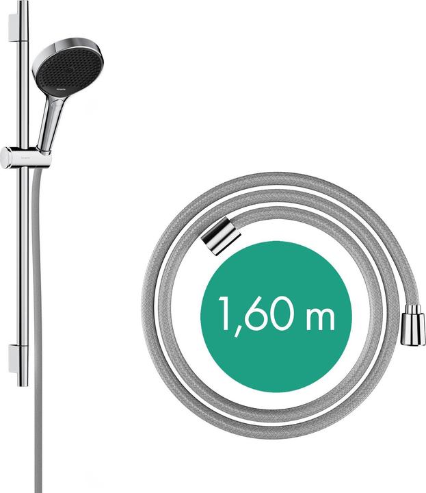 Produktbild hansgrohe Rainfinity Brauseset 130, 3jet, S Puro Brausestange 650mm, 28745 (3 Strahlarten, 14 l/min)