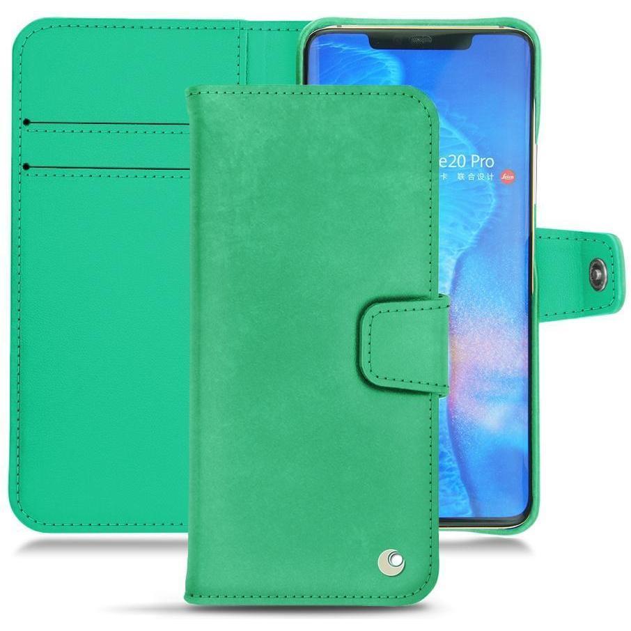 Noreve Lederschutzhülle Wallet (Huawei Mate 20 Pro), Smartphone Hülle, Grün