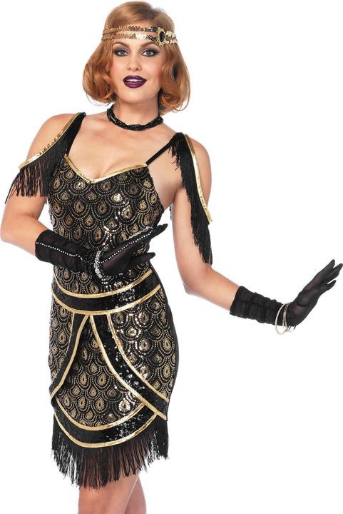 Actual product image Leg Avenue Charleston Kleid mit Pfauenmuster (S)