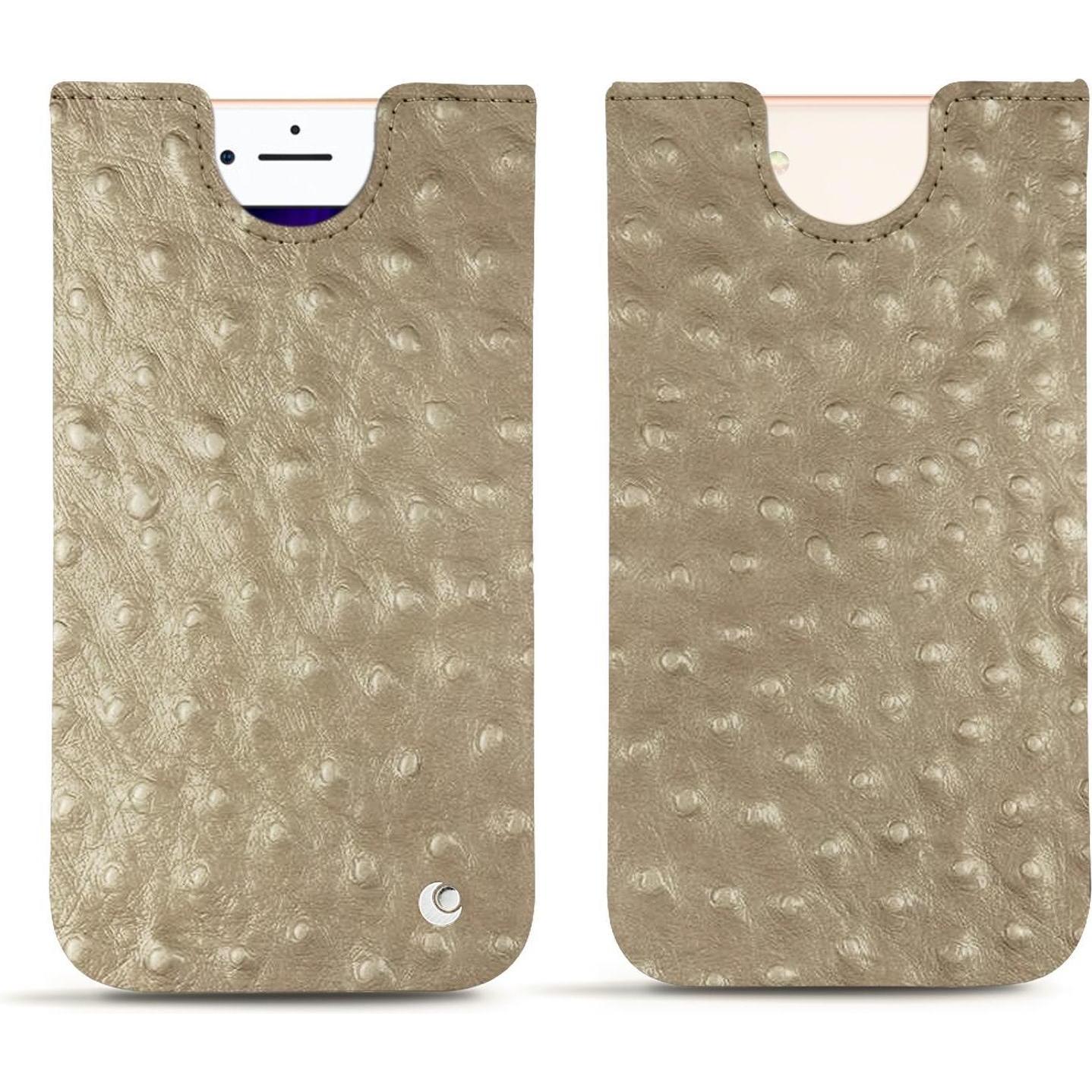 Noreve Lederschutzhülle (Apple iPhone 8), Smartphone Hülle, Beige