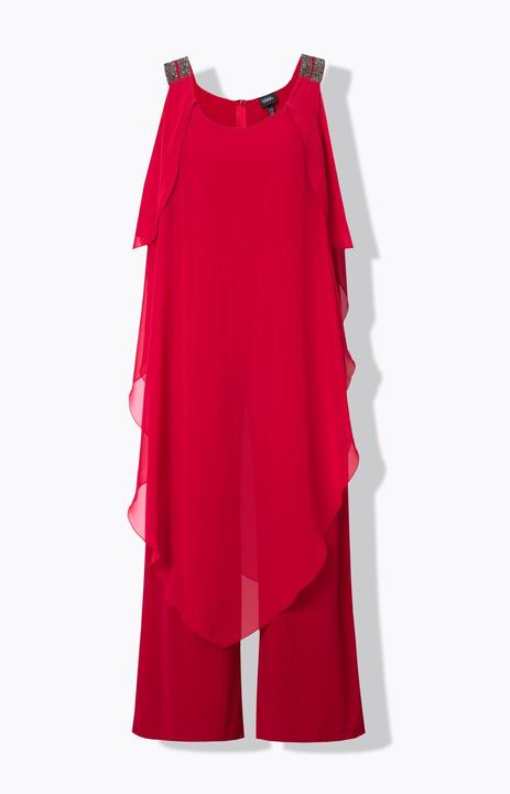 Actual product image Ulla Popken Layered Chiffon Jumpsuit (60)