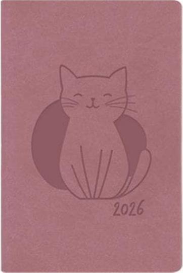 Produktbild Simplex Wochenagenda Ladytimer Cat 75 x 11.2 cm, 2026, Altrosa (7.5 x 11.2 cm, 1 Woche / 2 Seiten)