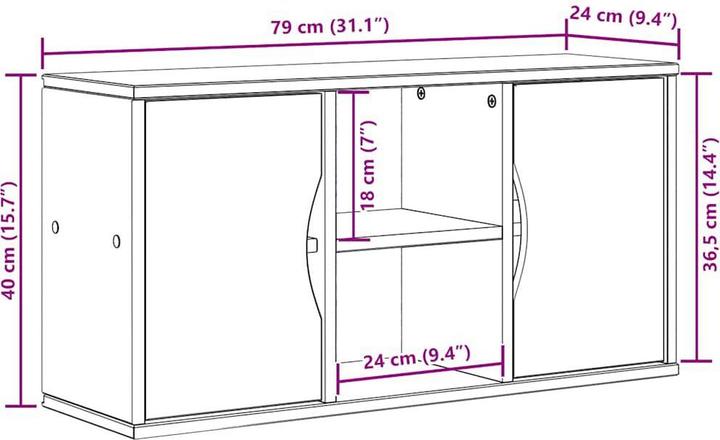 Produktbild vidaXL TV-Schrank (79 x 24 x 40 cm)