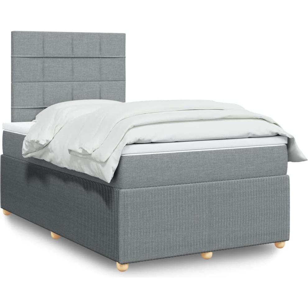 VidaXL, Bett, Bo x springbett mit Matratze 120 x 200 cm Stoff (120 x 200 cm)