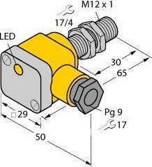Produktbild Turck TURC BI2-G12SK-Y1X Induktiver Sensor KEMA 02 ATEX 1090X (Sensor)