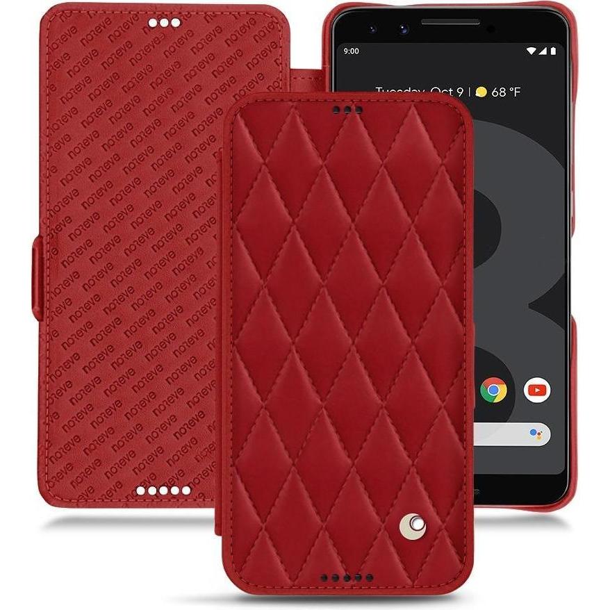 Noreve Lederschutzhülle horizontal (Google Pixel 3 XL), Smartphone Hülle, Rot