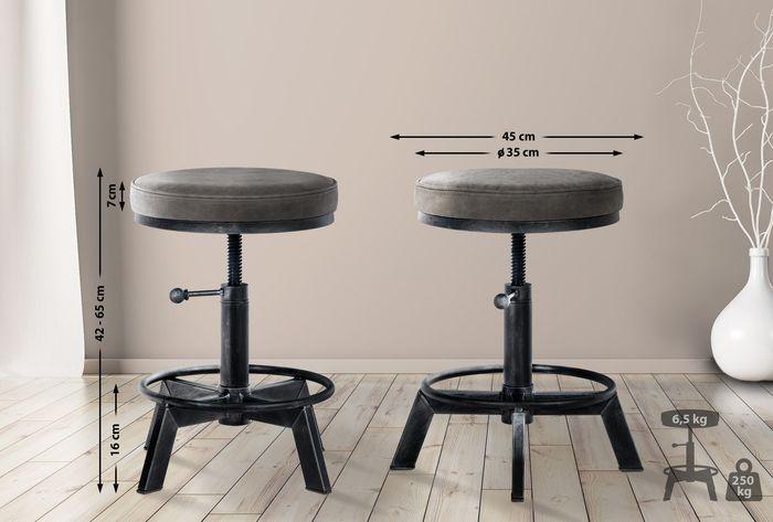 Produktbild Swisshandel24 Hocker Destin, antik silber