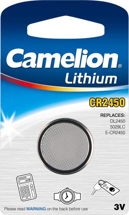 Productafbeelding Camelion CR2450-BP1 - Einwegbatterie - CR2450 - Lithium - 3 V - 1 Stück(e) - Knopf/Münze (1 Pcs., CR2450, 550 mAh)