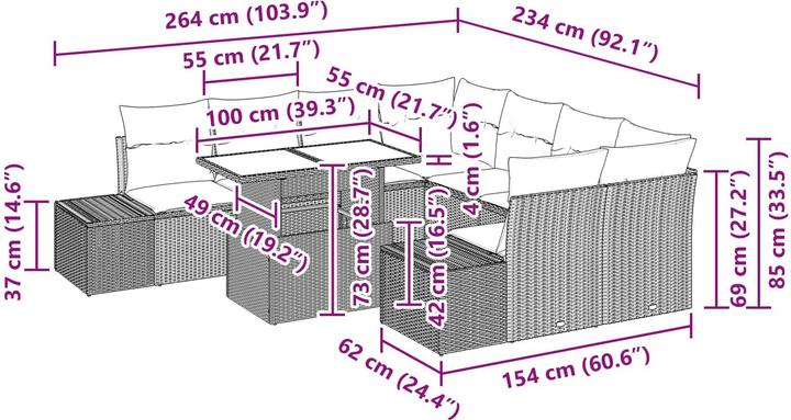 Produktbild vidaXL Outdoor-Sofagarnitur