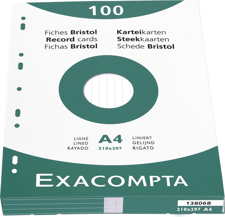 Immagine prodotto Exacompta Schede (210 x 297 mm, 205 g/m², 100 x)
