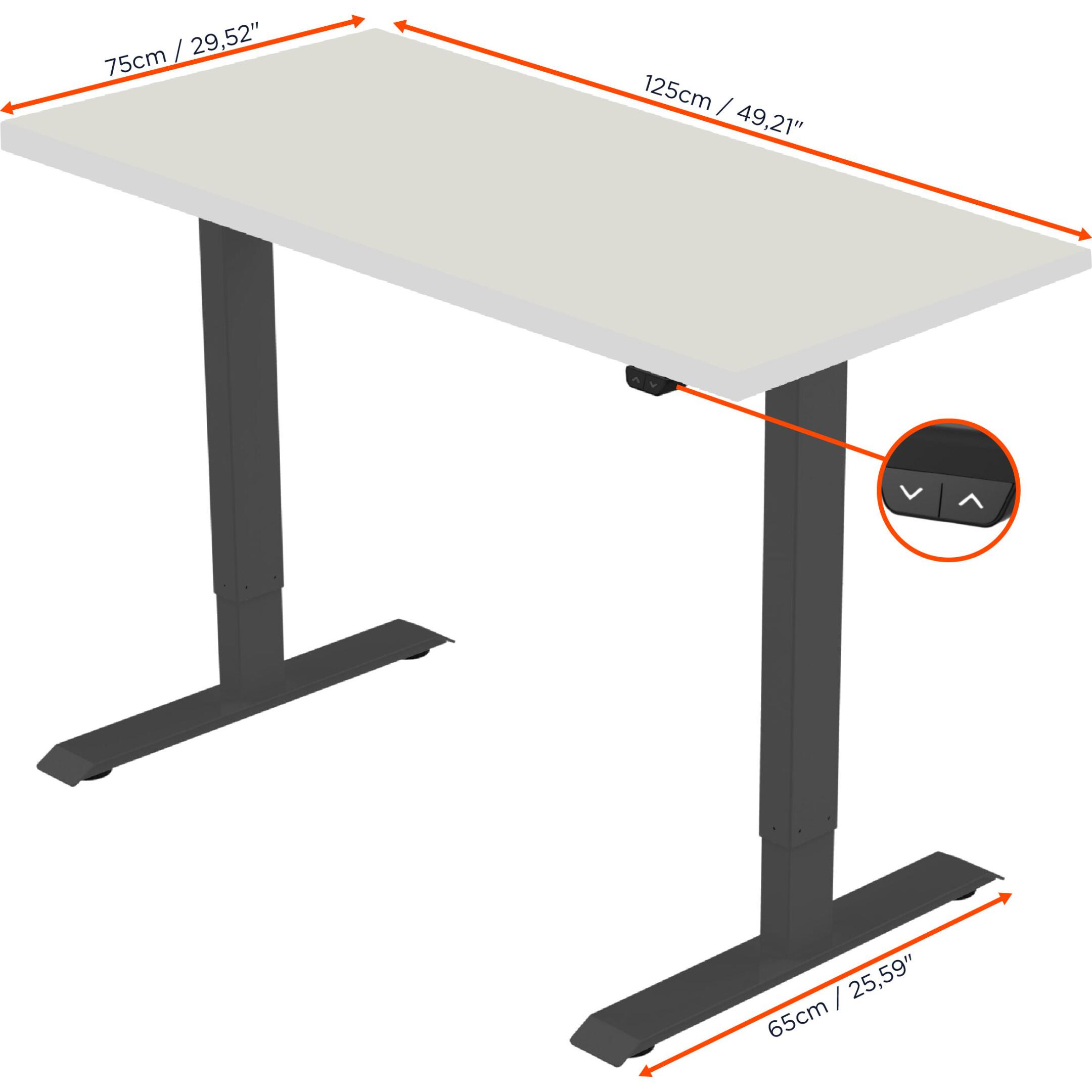 Thumbnail - Celexon, Schreibtisch, elektrisch höhenverstellbarer Schreibtisch Economy eAdjust-71121 - schwarz, inkl. Tischplat