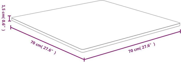 Actual product image VidaXL Douglas (70 x 70 x 1.5 cm)