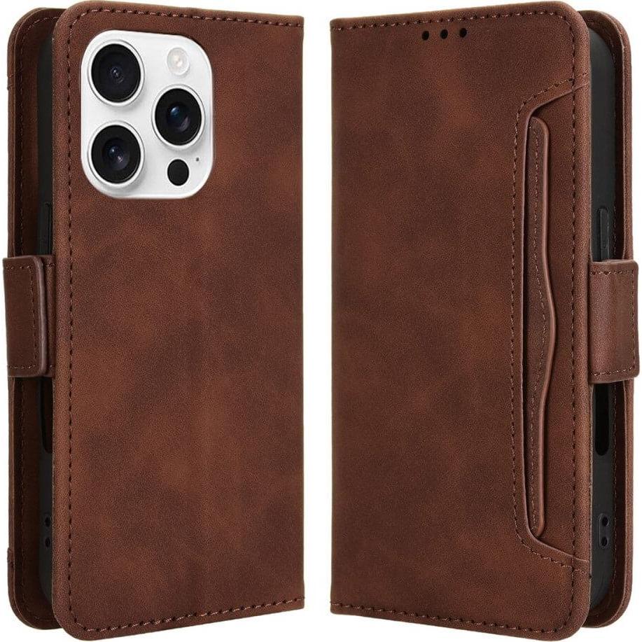 Cover-Discount iPhone 16 Pro - Etui viele Kartenfächer (Apple iPhone 16 Pro), Smartphone Hülle, Rosa