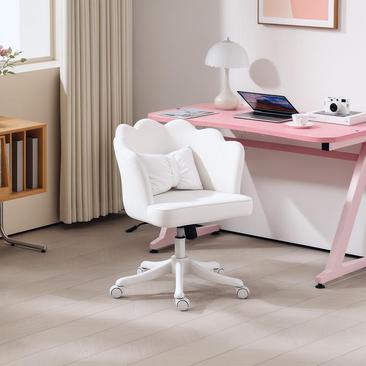 Produktbild Homcom Bürostuhl Polyester, Schaumstoff Weiss