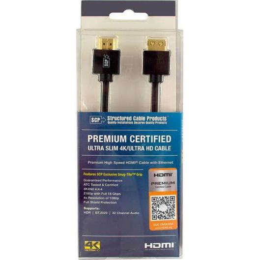 Thumbnail - SCP 991UHD-2M, 2 m, 3D, Audio Return Channel (ARC), Black (2 m, HDMI), Video Kabel