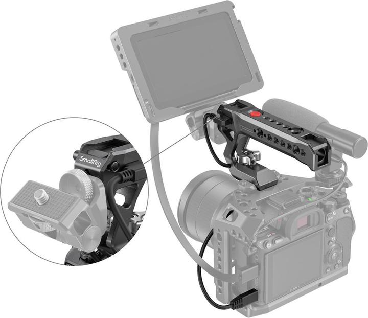 Image du produit SmallRig Poignée supérieure OTAN avec déclencheur à distance pour le démarrage et l'arrêt de l'enregistrement (Poignée)