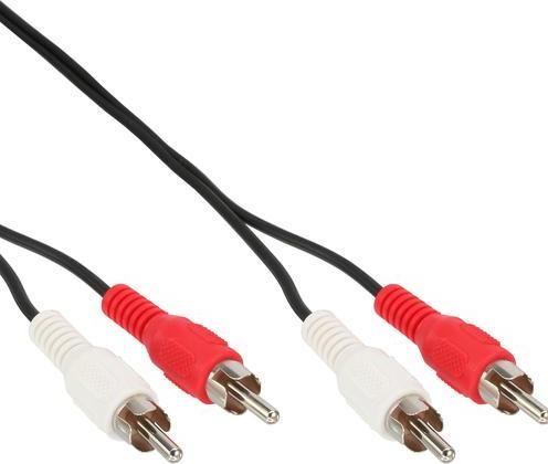 Produktbild Deltaco MM-113 - 2 x RCA - 2 x RCA - 10 m - Schwarz - Rot - Weiss (10 m, Cinch Kabel)