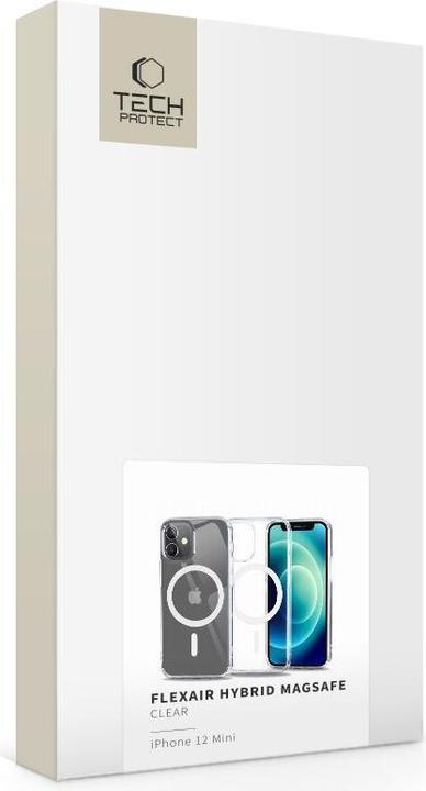 Produktbild Tech Technologiegeschützte HÜLLE Technologiegeschützte Flexair Hybrid MagSafe Apple iPhone 12 Mini Klar (Apple iPhone 12 mini)