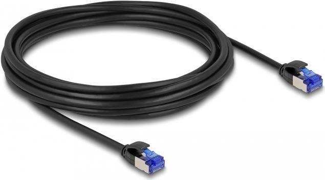 Actual product image Delock RJ45 network cable Cat.6A S/FTP Slim 5 m black (S/FTP, CAT6a, 5 m)