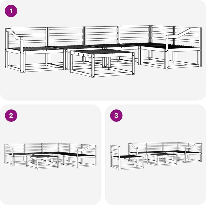 Produktbild vidaXL Gartenmöbel Set