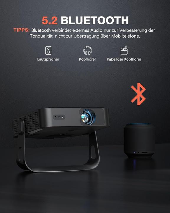 Actual product image Voplls Mini Beamer (Full HD, 290 lm)