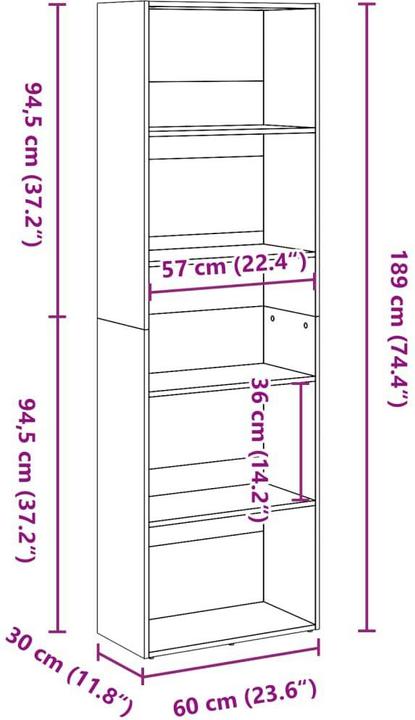 Actual product image vidaXL Banning (30 x 60 x 189 cm)