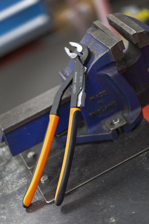 Actual product image Bahco ERGO water pump pliers with sliding joint and 2-component handle, burnished 400 mm (400 mm)