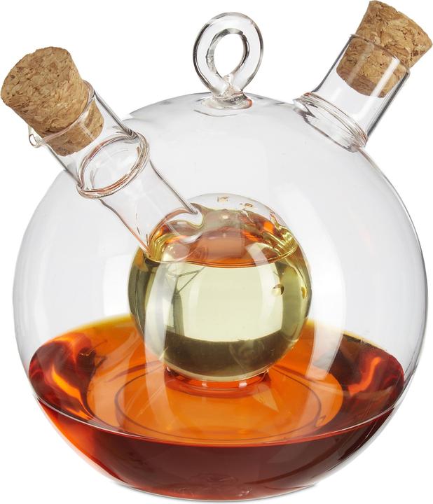 Relaxdays Bouteille huile et vinaigre, 2 en 1 (375 ml)