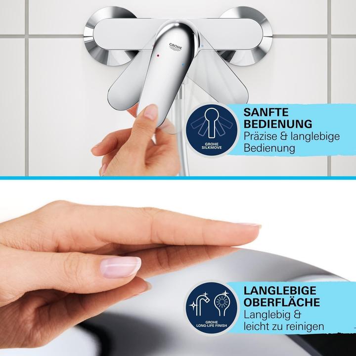 Actual product image Grohe Start QuickFix shower mixer, exposed, chrome