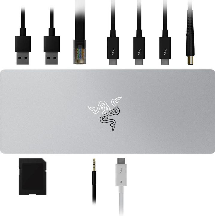 Produktbild Razer Thunderbolt 4 Dock Mercury Edition (Thunderbolt, 9 Ports)
