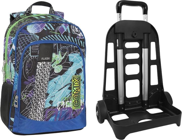 Actual product image Comix Detachable Unisex Trolley Backpack for School Organization