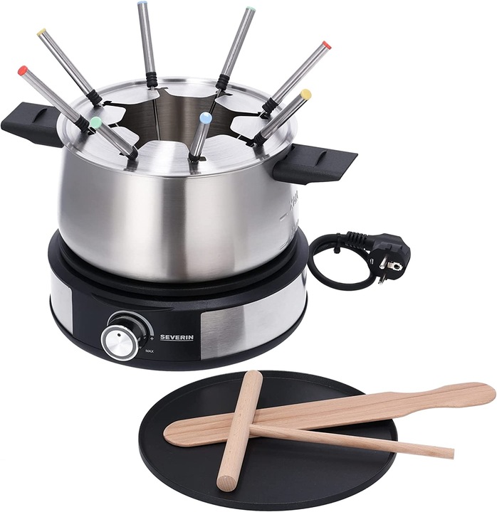 Actual product image Severin FO2471 stainless steel, black (Chocolate fondue, Cheese fondue, Chinoise Fondue, Fondue Bourguignonne)