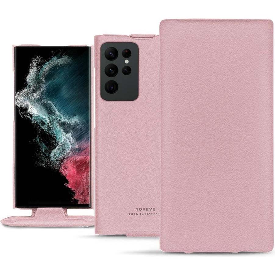 Thumbnail - Noreve Lederschutzhülle vertikal (Samsung Galaxy S22 Ultra (5G)), Smartphone Hülle, Rosa