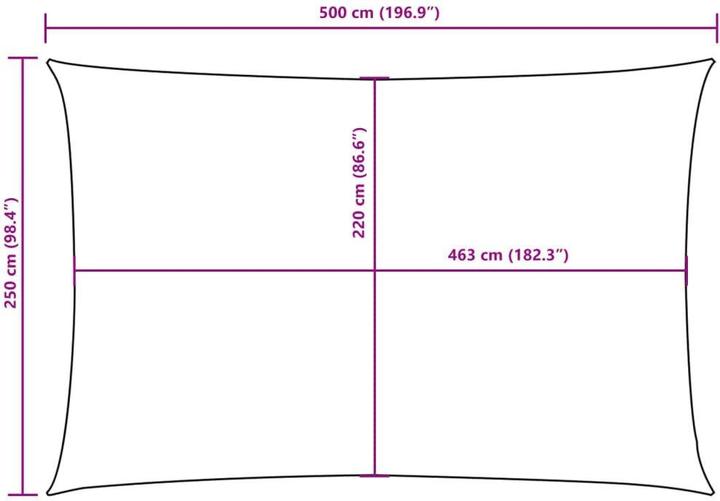 Produktbild vidaXL Sonnensegel (250 x 500 cm)