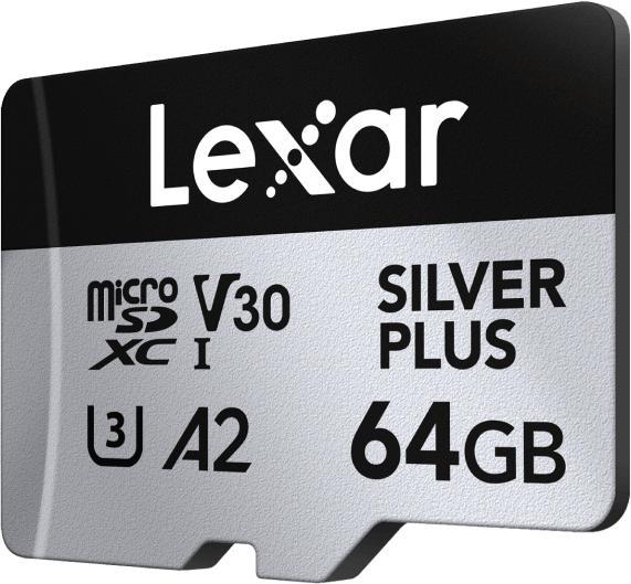 Immagine prodotto Lexar Professional Silver Plus confezione da 2 (64 GB, microSDXC, U3, UHS-I)