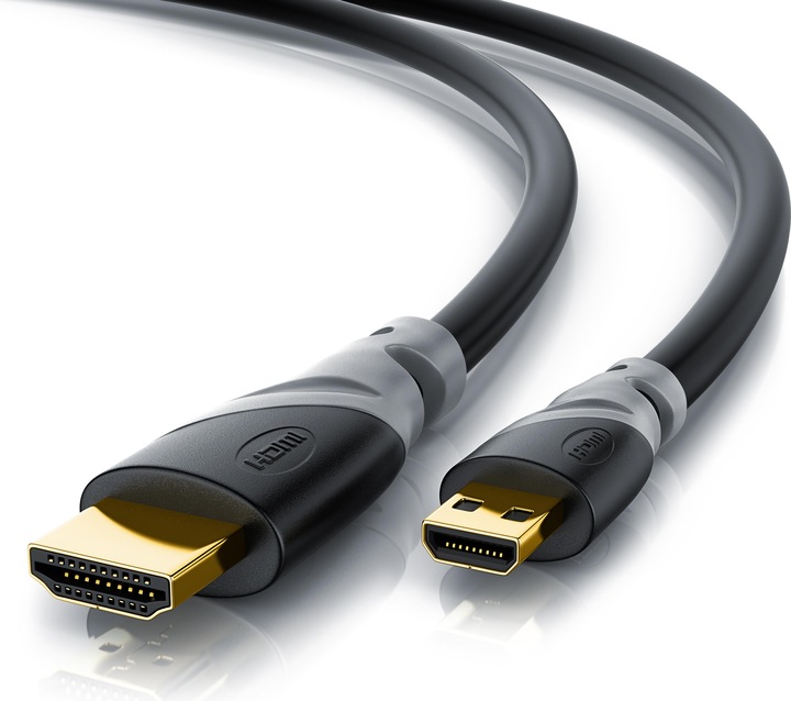 CSL Micro HDMI Kabel 2.0 - 4k 60Hz Ultra HD - Full HD - 3D - Ethernet - 1080p 2160p - 3 fach geschirmt (3 m, HDMI)
