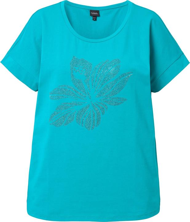 Image du produit Ulla Popken T-shirt oversize, motif fleurs, décolleté rond et manches courtes (58)