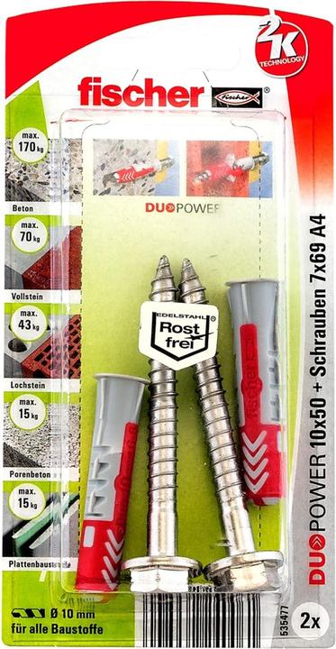 Immagine prodotto Fischer DuoPower 10x50 S A4 K (2). (2 pz.)