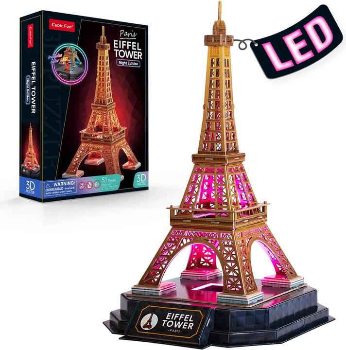 Immagine prodotto Cubicfun 3DEiffel Torre LED (51 pezzi)