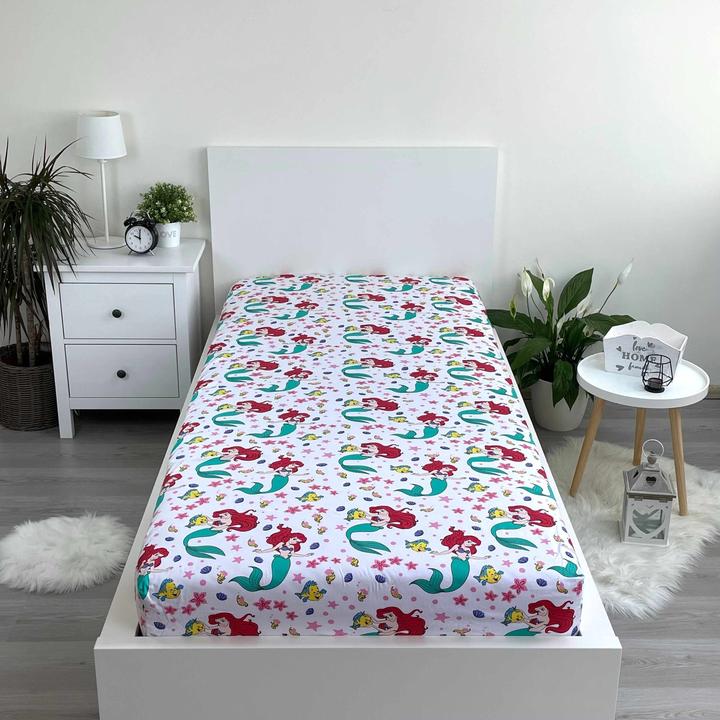 Produktbild Tinisu Arielle Disney Spannbettlaken - 90x200 cm Bettbezug Einzelbett Matratzenbezug