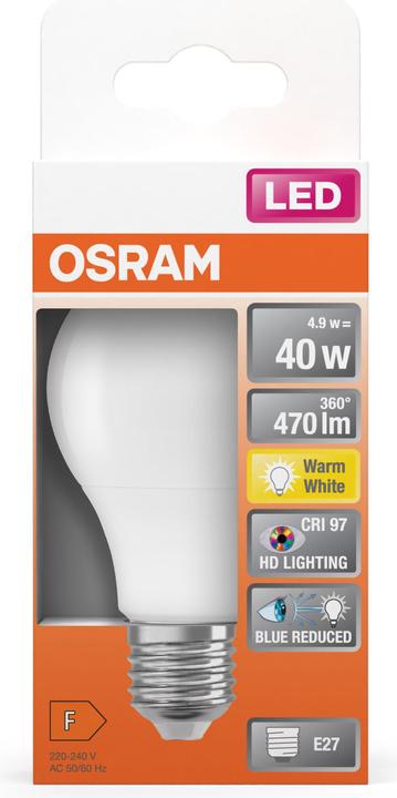 Immagine prodotto Osram Lampade Classiche A LED Smerigliate (E27, 9.40 W, 806 lm, 1 x, F)