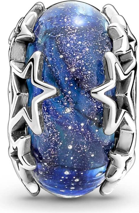 Produktbild Pandora Blaue Galaxie & Sterne Murano Charms/Beads (Glas, Silber 925)